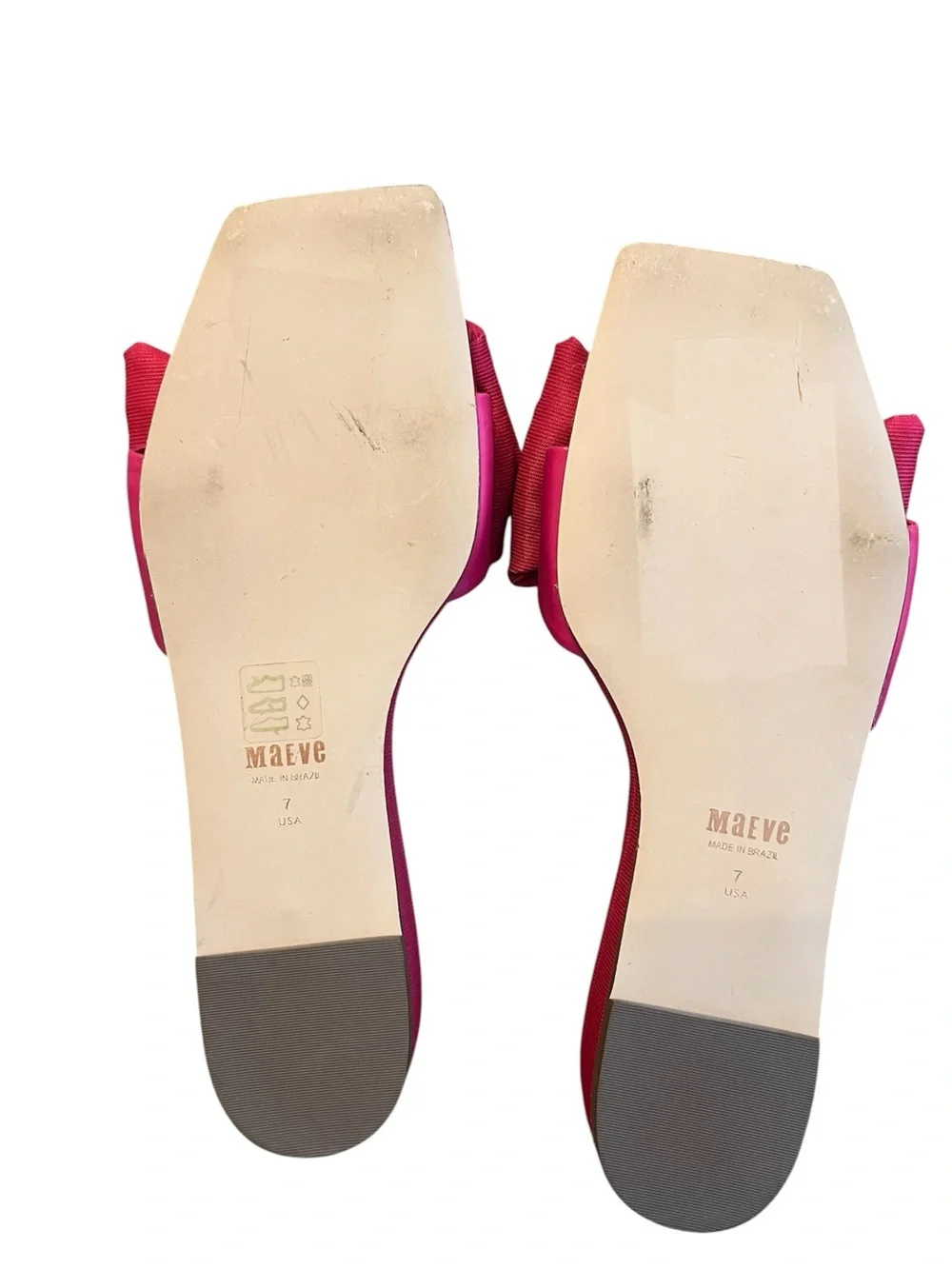 Anthropologie Maeve Bow Micro Wedge Sandals - Size 7